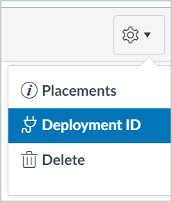 Settings for invigilatorPlus external app in Canvas, showing location of Deployment ID