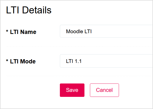 LTI Details screen in invigilatorPlus